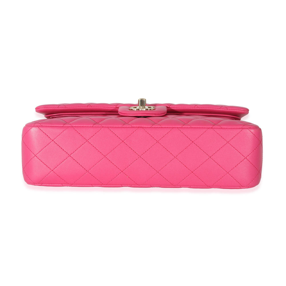 Chanel 16C Pink Quilted Lambskin Medium Classic Double Flap Bag - Picture 6 of 7